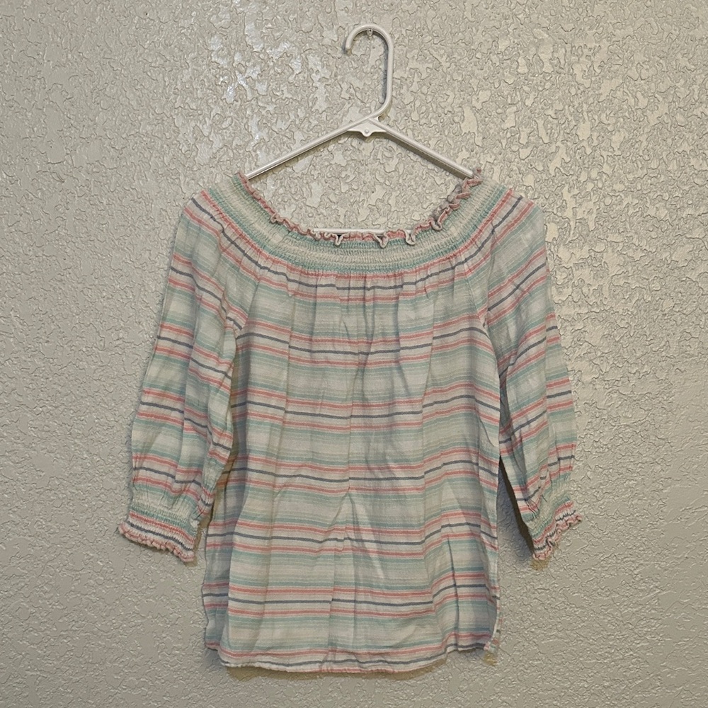 Striped Off-Shoulder Women's Top
